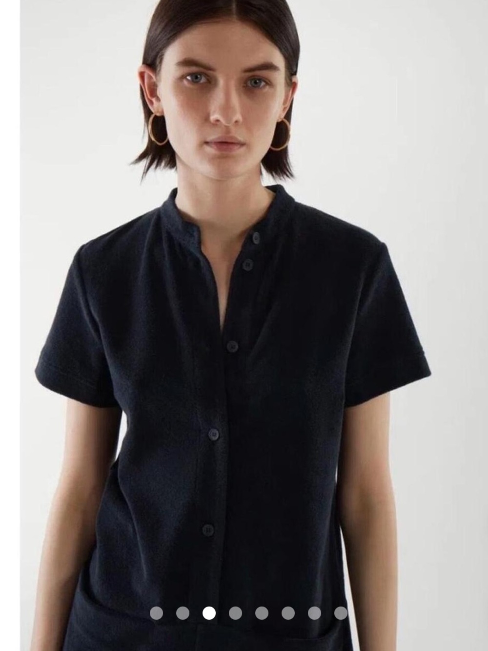 COS Navy Blue Terry Romper Size Small Playsuit
